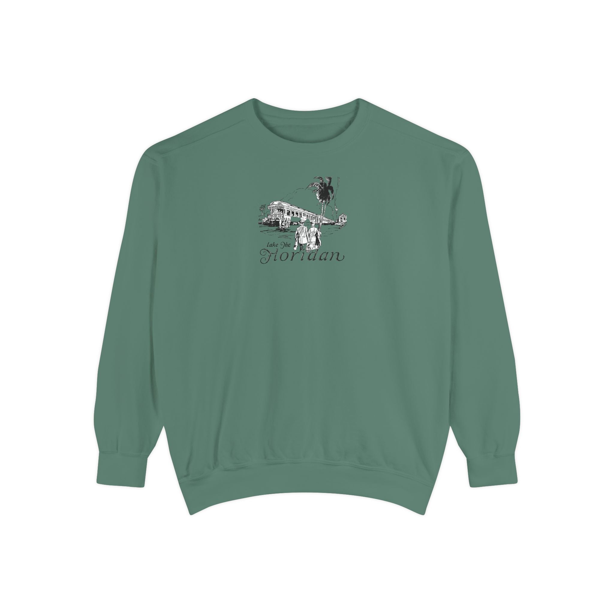 The Floridan railroad train- retro ---Unisex Garment-Dyed Sweatshirt