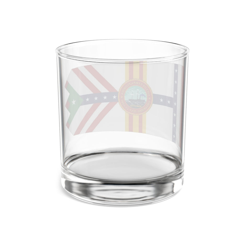 City of Tampa flag-  designed by committee-- Rocks Glass, 10oz