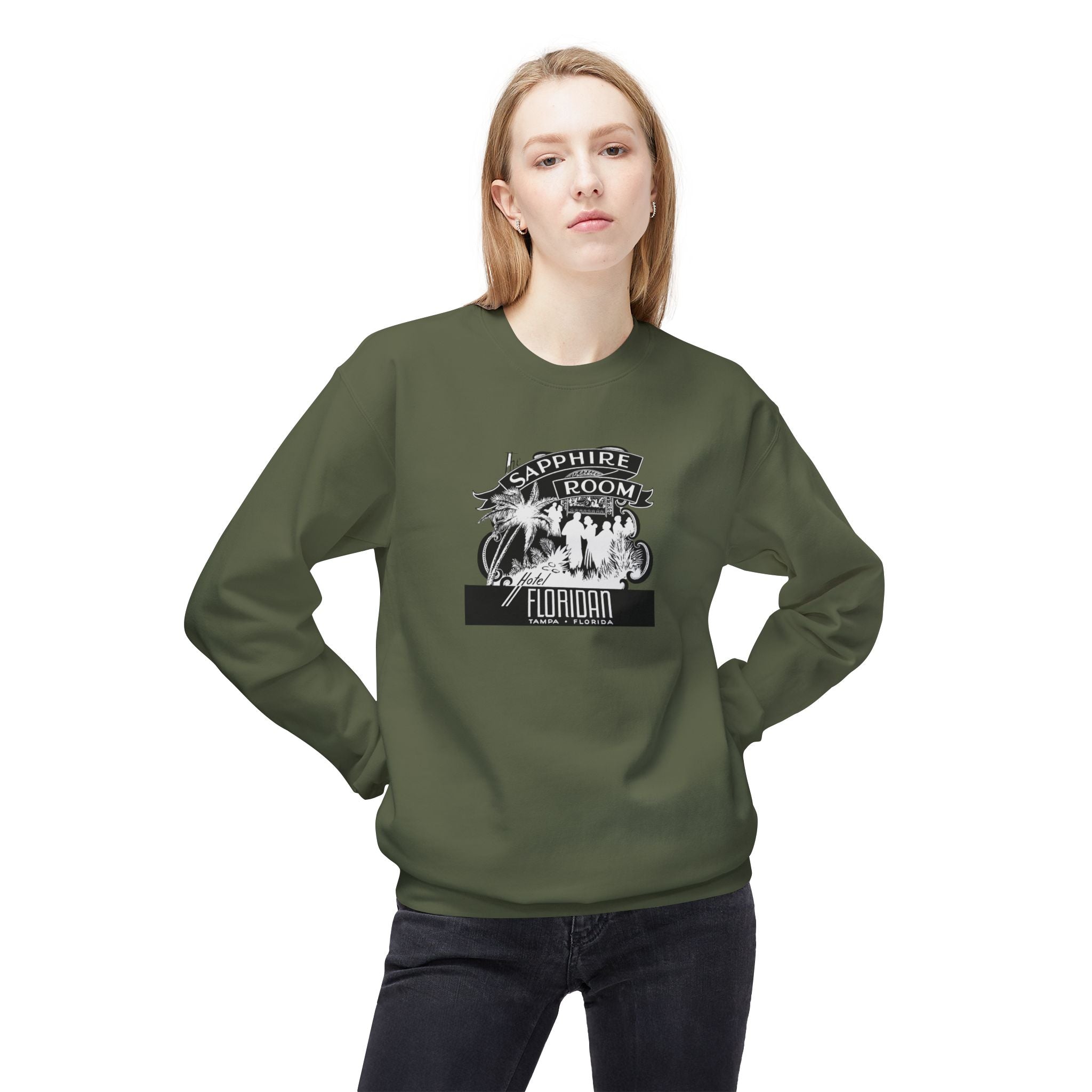 Vintage Sapphire (Surefire) Room Tampa Crewneck Sweatshirt |