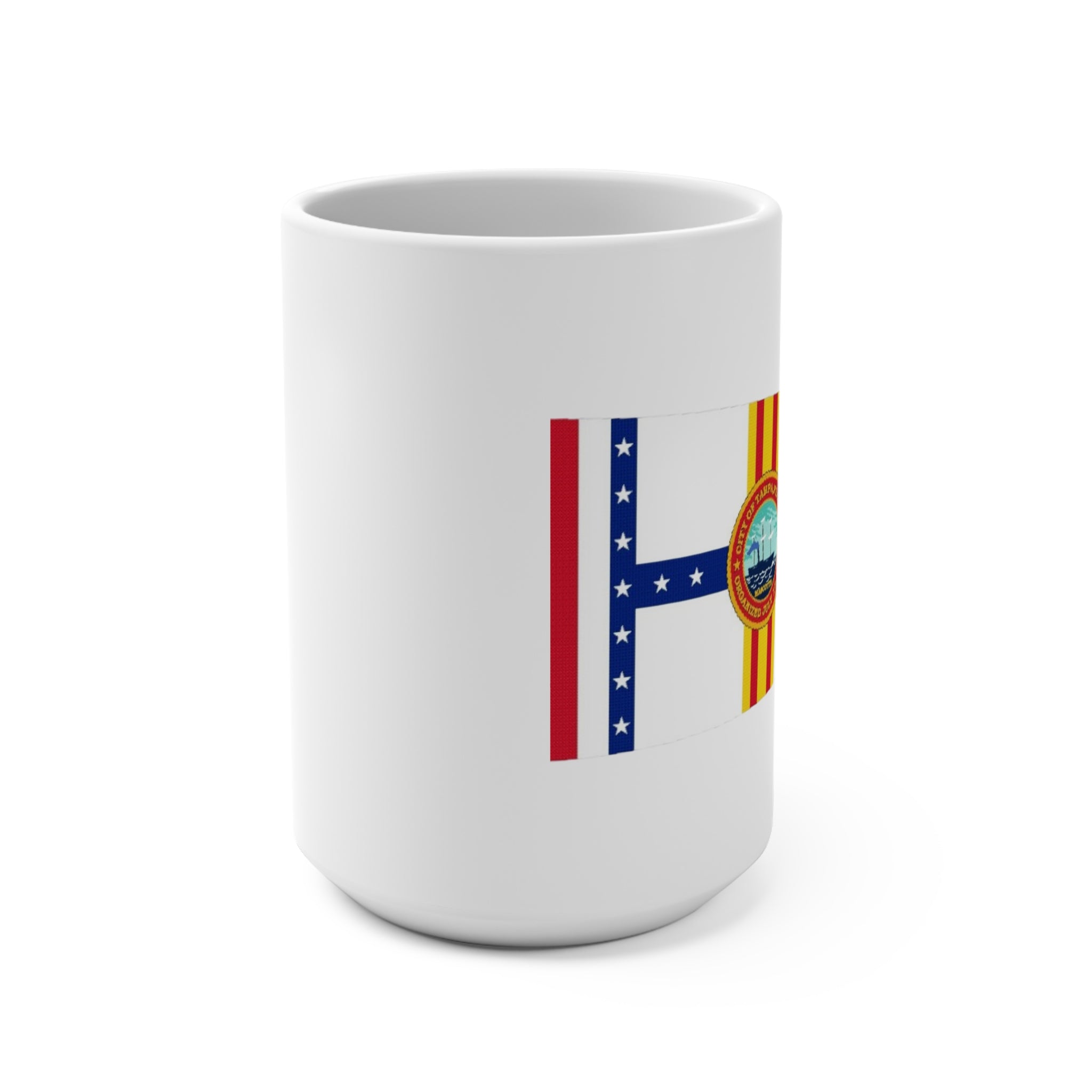 City of Tampa flag- design by committee--  Mug 15oz