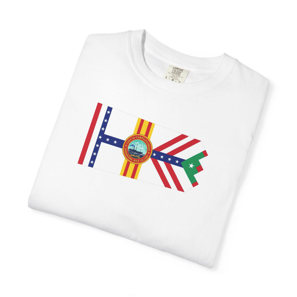 City of Tampa city flag--  design by committee--- Unisex Garment-Dyed T-shirt