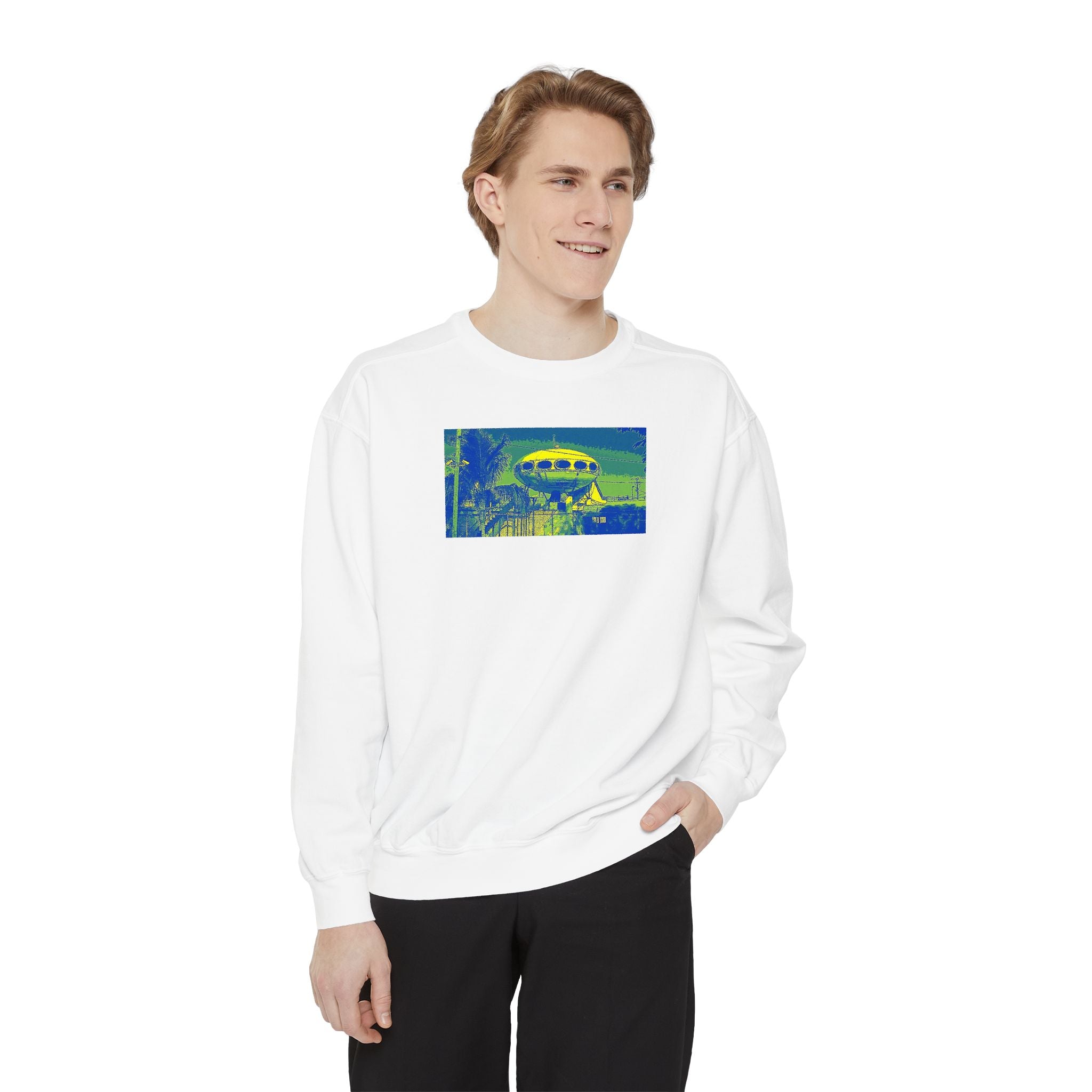 Unisex Garment-Dyed Sweatshirt--  Tampa landmark