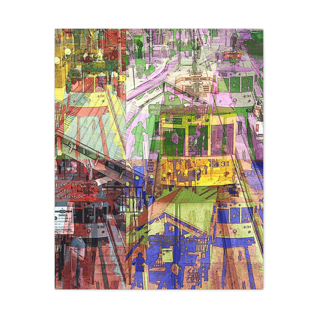 Ybor City streetcar  24"x30"Stretched Canvas Print