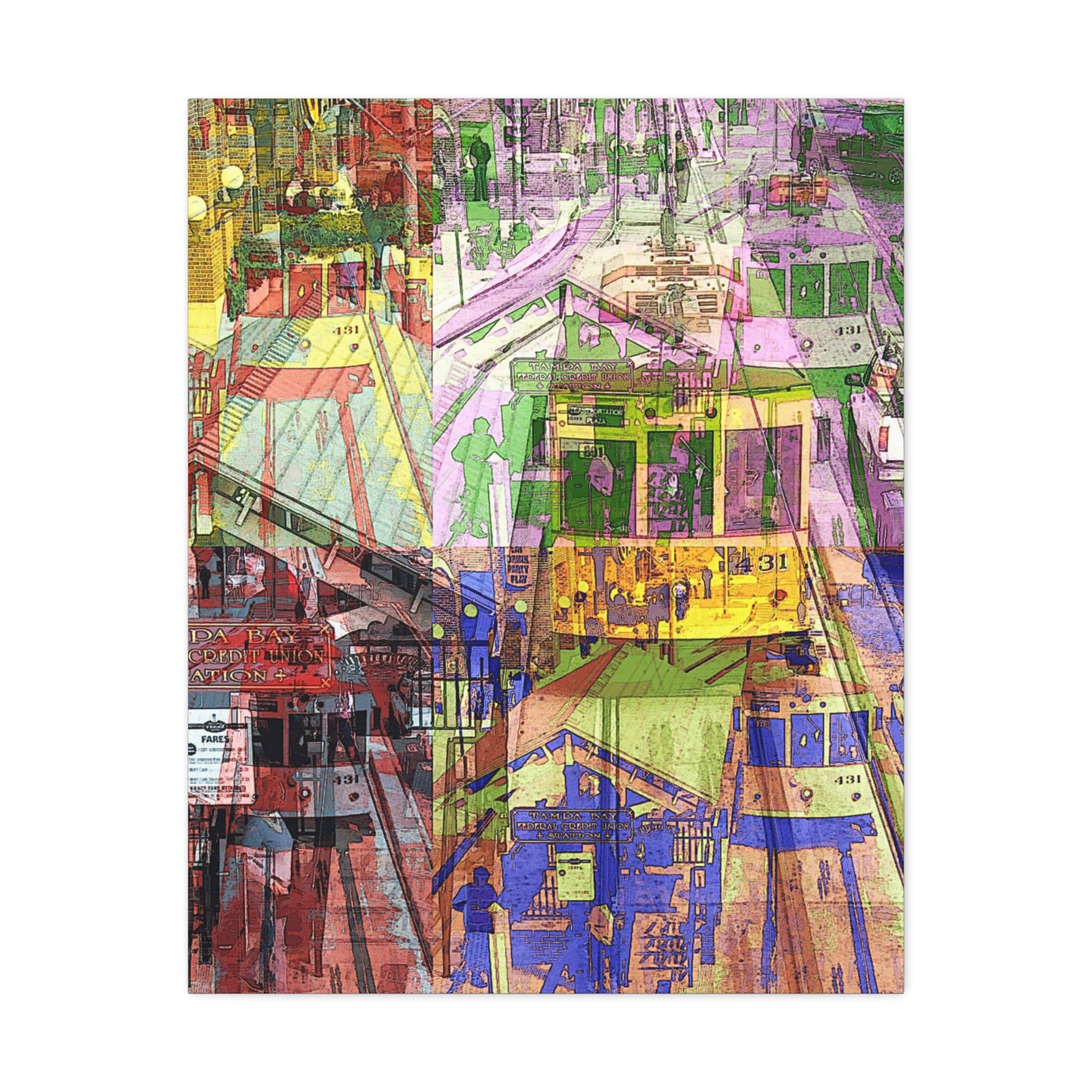 Ybor City streetcar  24"x30"Stretched Canvas Print