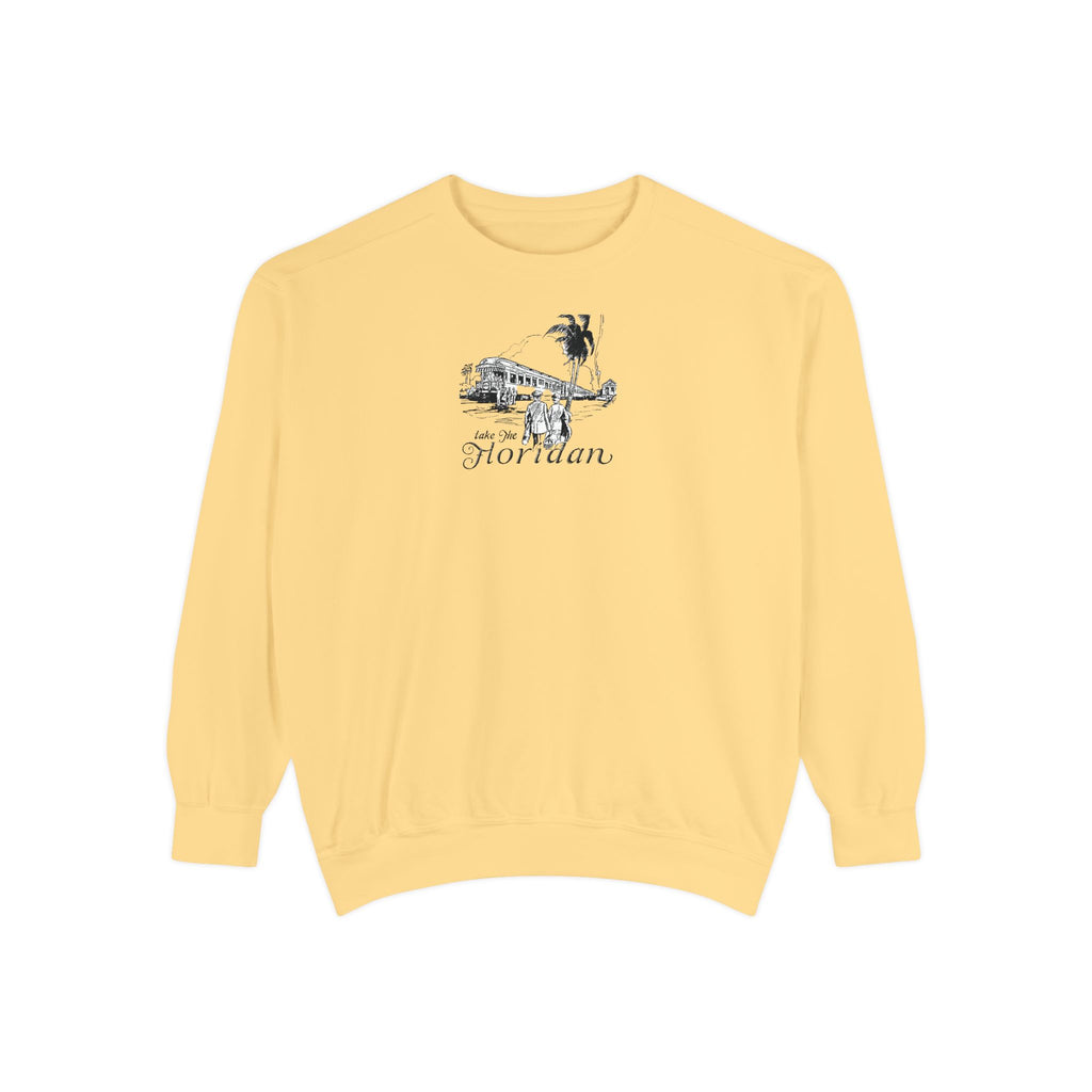 The Floridan railroad train- retro ---Unisex Garment-Dyed Sweatshirt