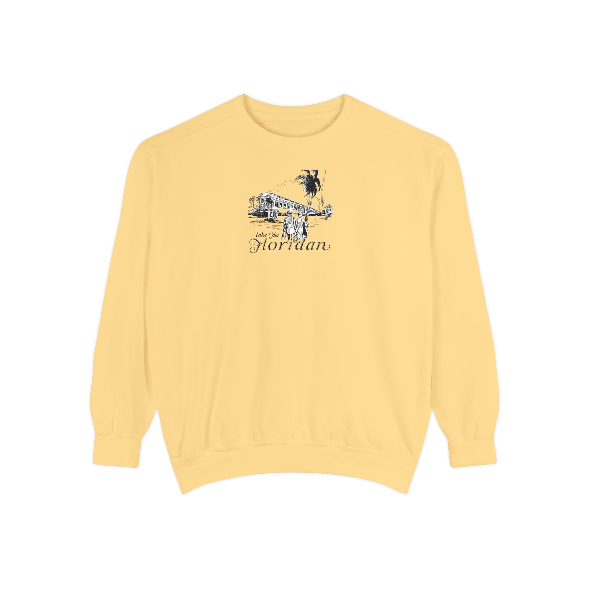 The Floridan railroad train- retro ---Unisex Garment-Dyed Sweatshirt