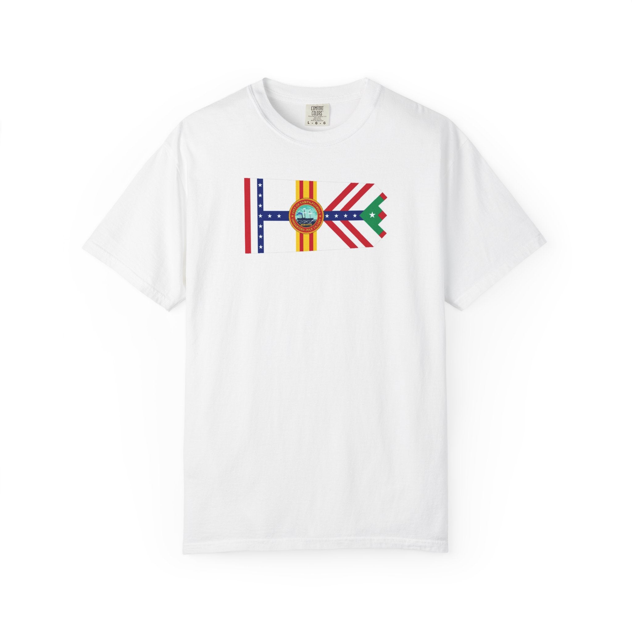 City of Tampa city flag--  design by committee--- Unisex Garment-Dyed T-shirt